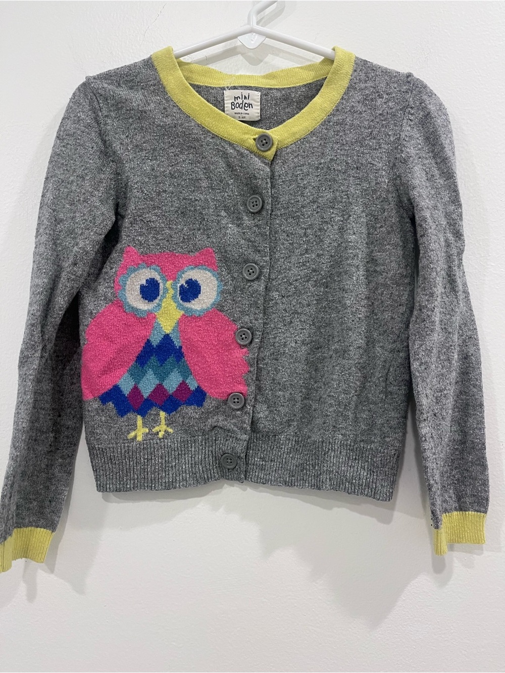 Mini Boden Owl Cardigan